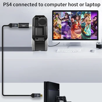 PEREASSL Video Capture Card USB 2.0 HDMI Video Grabber Įrašyti Langelį PS4 Jungiklis HD Kamera Live Transliacijos Įrašymo į kompiuterį