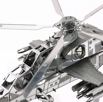 Piececool 3D plokštumoje modeliai Metalo Įspūdį WUZHI-10 Sraigtasparnių modelių 