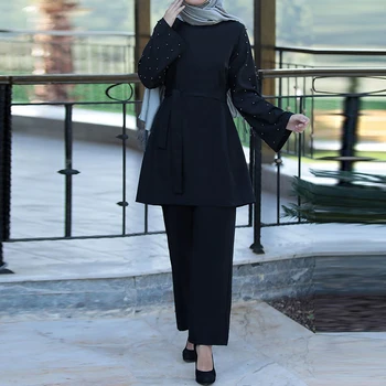 Pietų Afrikos Dubajus Abaja Musulman Ansambliai Suknelė Europos, Amerikos Drabužių Musulmonų Mados Rinkiniai Afrikos Suknelės Moterims Nustatyti