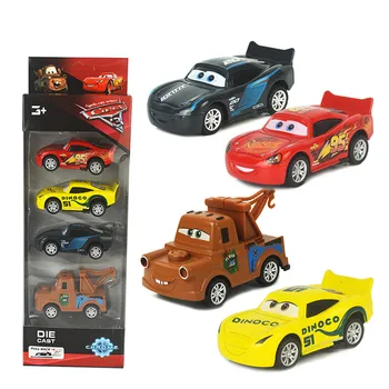 Pixar Cars 3 1:55 McQueen Cruz Ramirez Mater Diecast Metalo Lydinio Modelis Žaislinius Automobilius Pixar Cars 3 Mini Žaislai Vaikams 4Pcs/Set