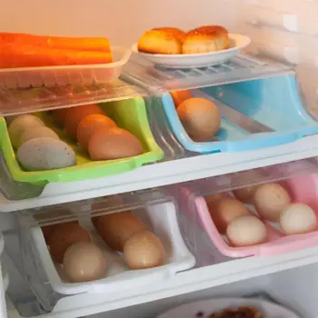 Plastikiniai Šaldytuve Kiaušinių Laikymo Dėžutė Stalčių Tipo, Kiaušinio Balionėlis Virtuvės Kiaušinių Konteinerių Namuose (Atsitiktinė Spalva)