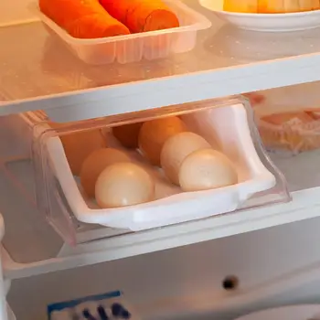 Plastikiniai Šaldytuve Kiaušinių Laikymo Dėžutė Stalčių Tipo, Kiaušinio Balionėlis Virtuvės Kiaušinių Konteinerių Namuose (Atsitiktinė Spalva)