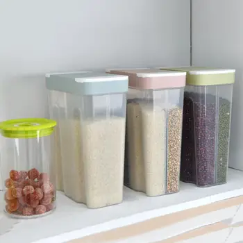 Plastikinės Sandėliavimo Lauką Javų Sauso Maisto Saugojimo Konteineris Skaidrus Sandarus Saugojimo Butelis Virtuvėje Bakas