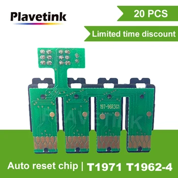 Plavetink 20PCS CISS iš Naujo Combo Chip Epson T1971 T1962 T1963 T1964 XP201 XP211 XP204 XP401 XP411 XP214 XP101 WF-2532