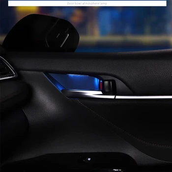 PMFC LED Dekoratyvinės Šviesos Ypatingą Atmosferą Dekoratyvinės Lempos Lemputė, Durų Lemputė Balto Plastiko Ice blue 12V Toyota Camry
