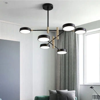 Post Modernios LED Pakabukas Šviesos Nordic Black/White Sukasi Formos Pakabukas Lempa, svetainė, Miegamasis Namų Dekoro Šviesos Armatūra
