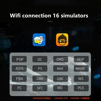 Powkiddy X15 5.5 colių Jutiklinis Ekranas Retro Delninis Žaidimų Konsolės Parama Android 7.0 wifi Kreiptuką PSP N64 MD PS GBA, GBC