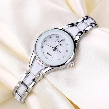 Prabanga LVPAI Prekės ženklo Žiūrėti Apyrankę Kvarcinis Laikrodis Nerūdijančio Plieno kalnų krištolas Ponios Laikrodis Kvarcinis Laikrodis zegarek damski
