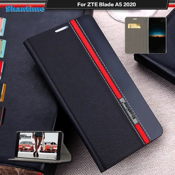 Prabanga PU Odos Atveju ZTE Blade A5 2020 Flip Case For ZTE Blade A5 2020 Telefono dėklas Minkštos TPU Silikoninis Galinio Dangtelio