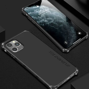Prabanga Šarvai Metalo Aluminum+PC Case For iPhone 12 Pro 11 Pro X XS MAX XR 6 6S 8 7 Plius 5s SE 2020 Mini Shell Coque Dangtis