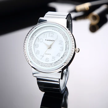 Prabangos Prekės Auksas, Sidabras Moterų Laikrodžiai Plieno Ponios Žiūrėti Kūrybos Mergina Kvarcinis Laikrodis Laikrodis Siųsti Montre Relogio Feminino