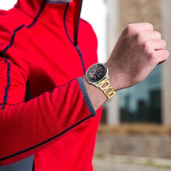 Prabangus Nerūdijančio plieno 22mm smart sporto watch band 