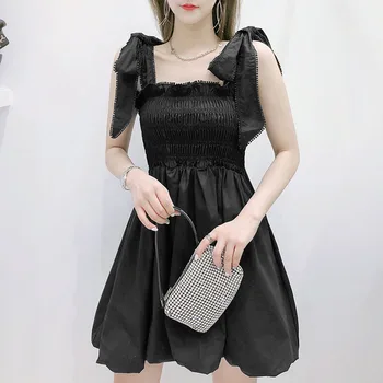 Prancūzų Pasakų Suknelė Moterims Retro Šifono Rankovės Saldus Lolita Dress Vasaros Mielas Harujuku Japonija Stiliaus Kawaii Korėjos Mini Suknelė 2020 M.