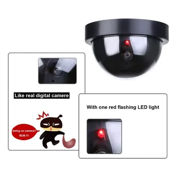 Pranešk apie netikrą Kamera, Wireless Imituoti Vaizdo Stebėjimo vidaus/lauko Manekeno Dome Kamera Su Mirksinti Raudona Led Šviesos Home Security