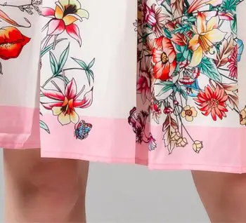 Prekės Dizaineris kilimo ir tūpimo Tako Suknelė Naują 2020 M. Vasarą Moterys Turn-žemyn Apykaklės Derliaus Spausdinimo Rausvos Suknelės, Šaliai