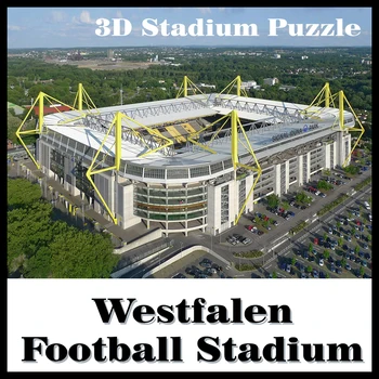 Protingas ir Laimingas 3d dėlionę modelis Westfalen stadionas Provinz Westfalen BorussiaDortmund suvenyrų popieriaus, medžiagos