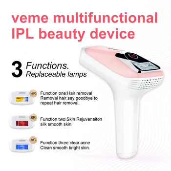 Qmele Lazerinis Epiliatorius IPL Plaukų Šalinimo Lazeriu prietaisas Su 500000 Mirksi Nuolat Bikini Visą Kūną, Elektrinės Žoliapjovės Plaukų Šalinimo