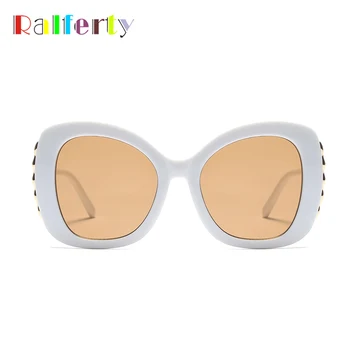 Ralferty Prekės Akiniai nuo saulės Moterims, Europos ir Amerikos Prabangos Madingi Saulės Akiniai Moterų Baltos spalvos Atspalvius Oculos De Sol Gafas F92147