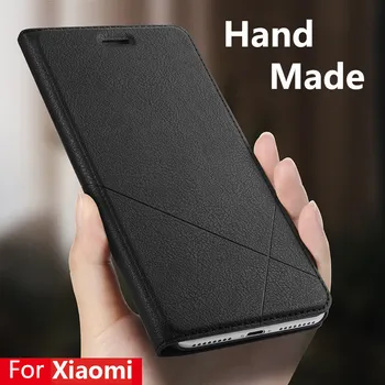Rankų Už Xiaomi Redmi 5 Plus & Redmi 5 Odinis dėklas Mados PU Flip Cover Kortelės Lizdas Stendas
