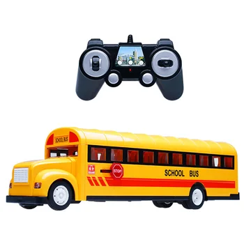 RC Autobusas, Mokyklinis Autobusas Modelis, Modeliavimas, Mokykla, Autobusų Vieną Mygtuką R/C Atviras Duris Su šviesa, Garsas, Nuotolinio Valdymo Automobilių Žaislai vaikams, gif