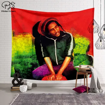 Reggae, Bob Marley Juokingas animacinių filmų Antklodė Gobelenas 3D Atspausdintas Tapestrying Stačiakampio formos Namų Dekoro Sienos Kabo stiliaus-3
