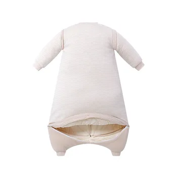 Reguliuojamas Ilgis Kūdikių Pavasario Žiemos miegmaišį 1-5Y Vaikai Nuimamos Rankovės Kojos Sleepsack Medvilnės Bamblys Miego Maišas Lova Suknelė