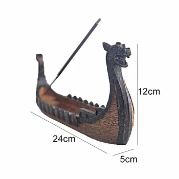 Retro Smilkalų Degiklis Tradicinių Vikingai Ranka Raižyti Dragon Boat Smilkalų Lazdelės Laikiklis Namų Dekoro