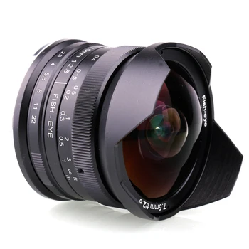 RISESPRAY 7.5 mm F/2.8 Plataus Kampo Fisheye Objektyvas 180 Laipsnių Multi-coated už CANON EF-M Mirrorless Kamera m4 m5 m6 m50