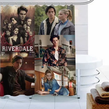 Riverdale TV Dušo Užuolaidos Palmių Dekoras atsparus Vandeniui Poliesterinio Audinio Vonios Užuolaidų 180X180cm Ekologiškas Vonios Užuolaidų Naujas