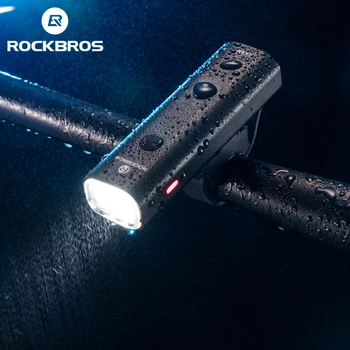 ROCKBROS Dviračio Šviesos Rainproof USB Įkraunamas LED 2000mAh MTB Priekinis Žibintas priekinis žibintas Aliuminio Ultralight Žibintuvėlis Dviračio Šviesos