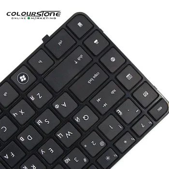 Rusijos nešiojamojo kompiuterio klaviatūra HP pavilion DV6-3000 DV6-3034 DV6-3100 DV6-3035 0kn0-fs1ru13 be rėmelio ru black