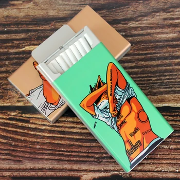 Rūkymo Reikmenys Cigarečių Dėžutė Atveju Asmeninį LOGOTIPĄ Metalo Rūkymas Dovana Tabako Turėtojas Talpykla Nešiojamų