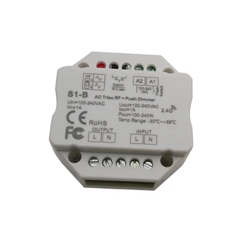 S1-B/SS-B AC Simistorių RF Smart Switch Išėjimo 100-240VAC 1A 240W 1.5 360W RF pažangus jungiklis su relės išėjimo led valdiklis