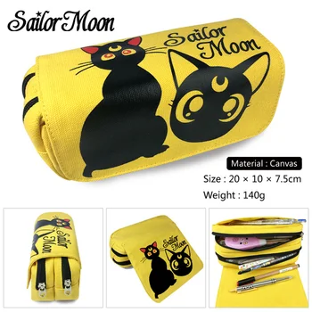 Sailor Moon Sailor Moon Drobės Pieštuko Atveju studentas pen maišelį mergaitė Animaciją Makiažas Maišelį kosmetikos krepšys su Užtrauktuku Kanceliarinės prekės Kanceliarinės prekės Krepšys
