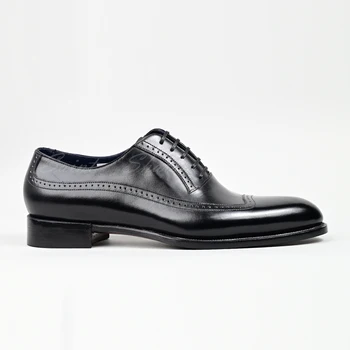 Saint Sharon vyriški odiniai batai verslo suknelė klasikinis aukštos kokybės plokšti batai juoda nurodė vyrų Oksfordo bateliai