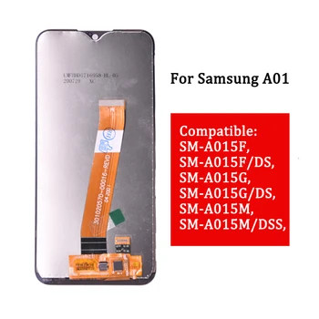 Samsung Galaxy A01 A015FLCD ekranas Su Touch Screen Surinkimo Samsung SM-A015F/DS lcd ekranas