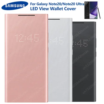 Samsung Originalus Led Smart Cover Telefono dėklas Peržiūrėti Dangtelis Skirtas Samsung Galaxy Note20 20 Pastaba Ultra 5G LED Piniginės Padengti Telefono dėklas