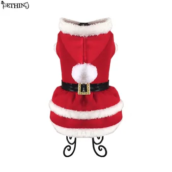 Santa Claus Stiliaus šunelis Kostiumas Kalėdų Pet Drabužiai Žiemos Hoodie Šunų Kailio Drabužius naminių kačių ir Šunų kalėdų drabužiai XS-XL