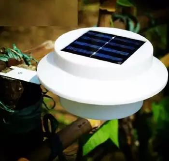 Saulės energija Varomas 3 LED Lauko Žibintai Lempa Tvora Latako kiemelio Sienos Sodas, šviesos, Lauko Apšvietimas Led Saulės Žibintas