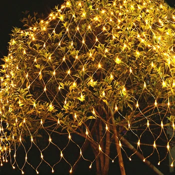 Saulės Grynasis LED String Žibintai 8 Režimai 1.1*1.1 M 2*3M Festivalis Kalėdinė Dekoracija Naujųjų Metų Vestuves Užuolaidų Šviesos Girlianda