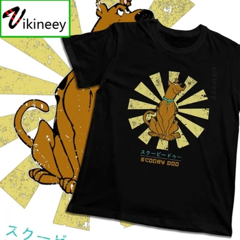 Scooby Doo Retro Japonijos Tee Atsitiktinis O-kaklo Derliaus Camisas Labai Negabaritinių Hallowmas T-Shirt