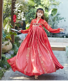 Senovės Kinų Pasakos Cosplay Hanfu Moterų Tango Kostiumu Mergina Tauriųjų Princesė Kostiumas Liaudies Šokių Nacionalinės Raudona Juoda Etape Suknelė