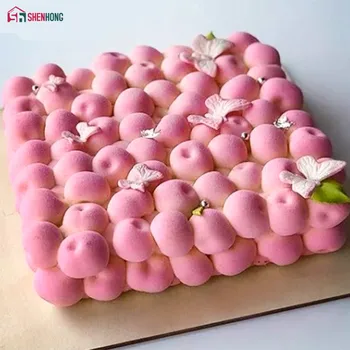 SHENHONG Nuostabų Vyšnių Pyragas Visos Kepimo Pop Silikono Formos 3D Putėsiai Formų Bakeware formų Silikonform Moule