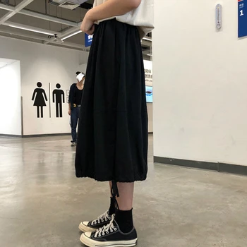 Sijonai Moterims Vasaros Krovinių Harajuku Streetwear Japonijos Prarasti Atsitiktinis Chic Blauzdos Ilgis Moterų Visų rungtynių Feminina Nėriniai-up Prabangus Naujas