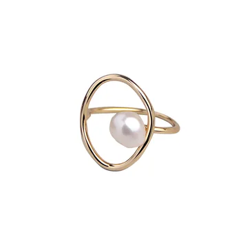 Silvology Natūralių Gėlavandenių Perlų Žiedai Originalus 925 Sterlingas Sidabro Nereguliarus Likvidavimo Pearl Žiedai Moterims, Papuošalai Dizaineriai