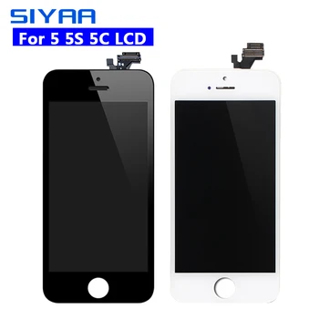 SIYAA LCD Ekranas iPhone 5 5S 5C Ekranas Jutiklinis Ekranas Nėra Negyvų Pikselių Aukštos Kokybės skaitmeninis keitiklis Asamblėjos atsarginės Dalys