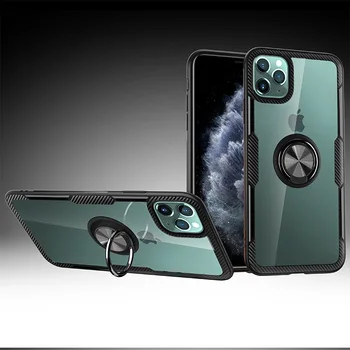 Skaidrus Telefono dėklas skirtas IPhone 12 11 Pro Max Žiedas Automobilio Savininkas oro Pagalvė Telefono dėklas skirtas IPhone 6s 7 8 Plus X Xr Xs Max SE 2020 m.