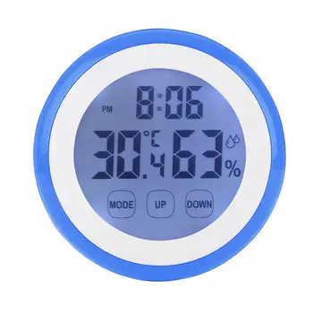 Skaitmeninis Termometras, Drėgmės Laikrodžius Liečiamų Sienos Kabo ABS W/ Atgal magnetas 90*90*26mm Vonios Namų Puošybai