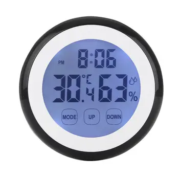Skaitmeninis Termometras, Drėgmės Laikrodžius Liečiamų Sienos Kabo ABS W/ Atgal magnetas 90*90*26mm Vonios Namų Puošybai