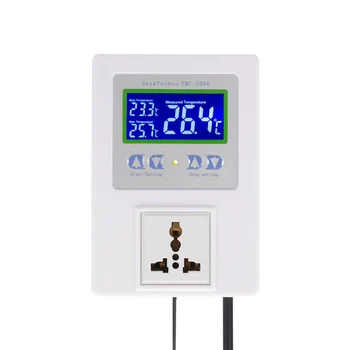 Skaitmeninė Intelektinių iš Anksto sujungtas, Temperatūros Reguliatorius Lizdo su Jutiklis Termostatas Šildymo Aušinimo Kontrolės AC110-240V 10A LCD